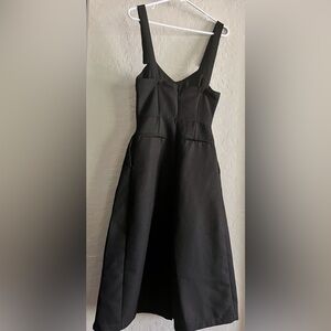 Lulu’s Alton black wide-leg culotte jumpsuit